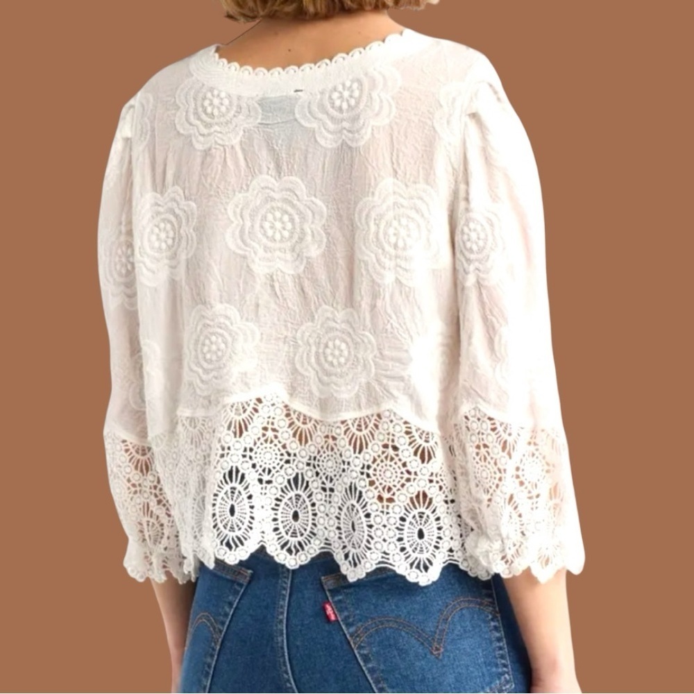 LIV Los Angeles Embroidered Button Up Top - Picture 2 of 10
